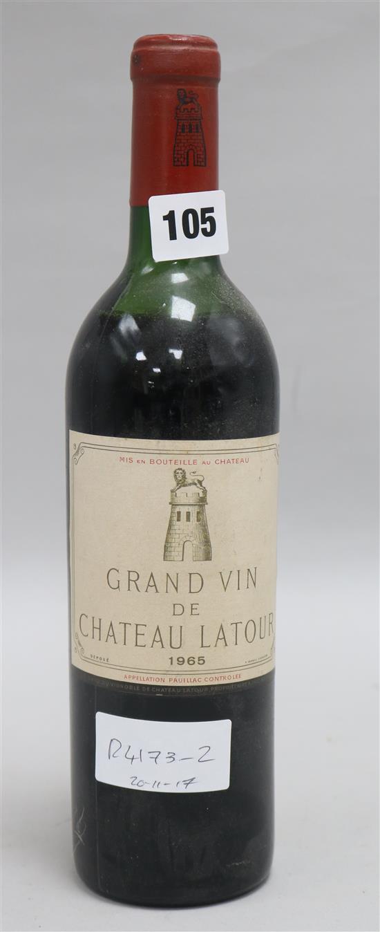 A bottle of Chateau Latour 1965
